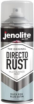 JENOLITE Directorust Seidenmatte/Satin Sprühfarbe | Enteneiblau | 3x400ml | Direkt-zu-Rost-Sprühfarb
