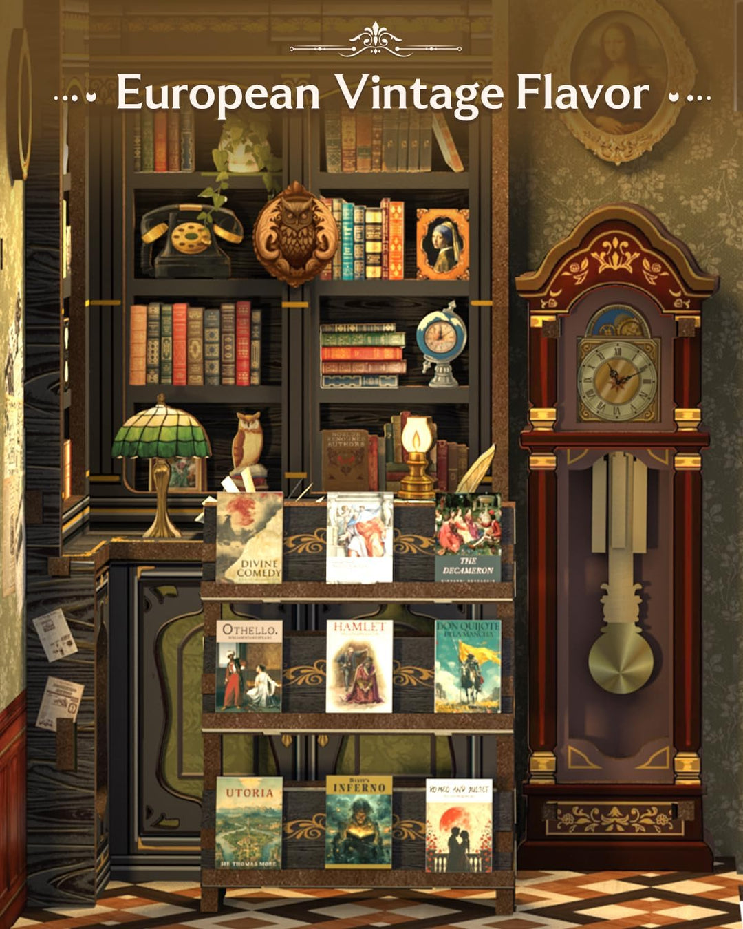 CUTEBEE Book Nook Kit - DIY Miniatur Haus Kit für Erwachsene, Jugendliche und Anfänger, DIY House Bi