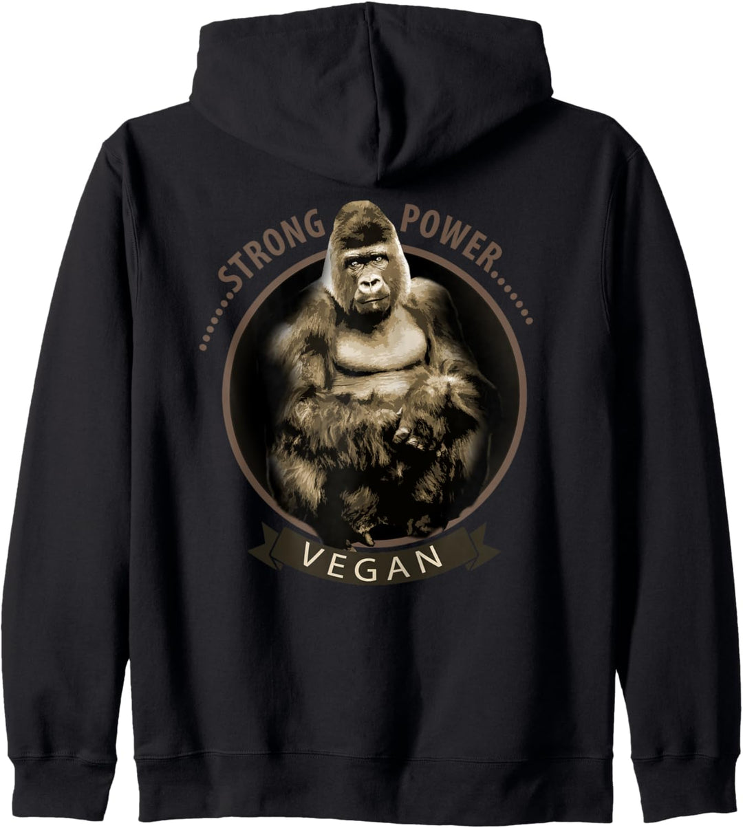 Vegan Gorilla Rohvegan Rohkost Kapuzenjacke