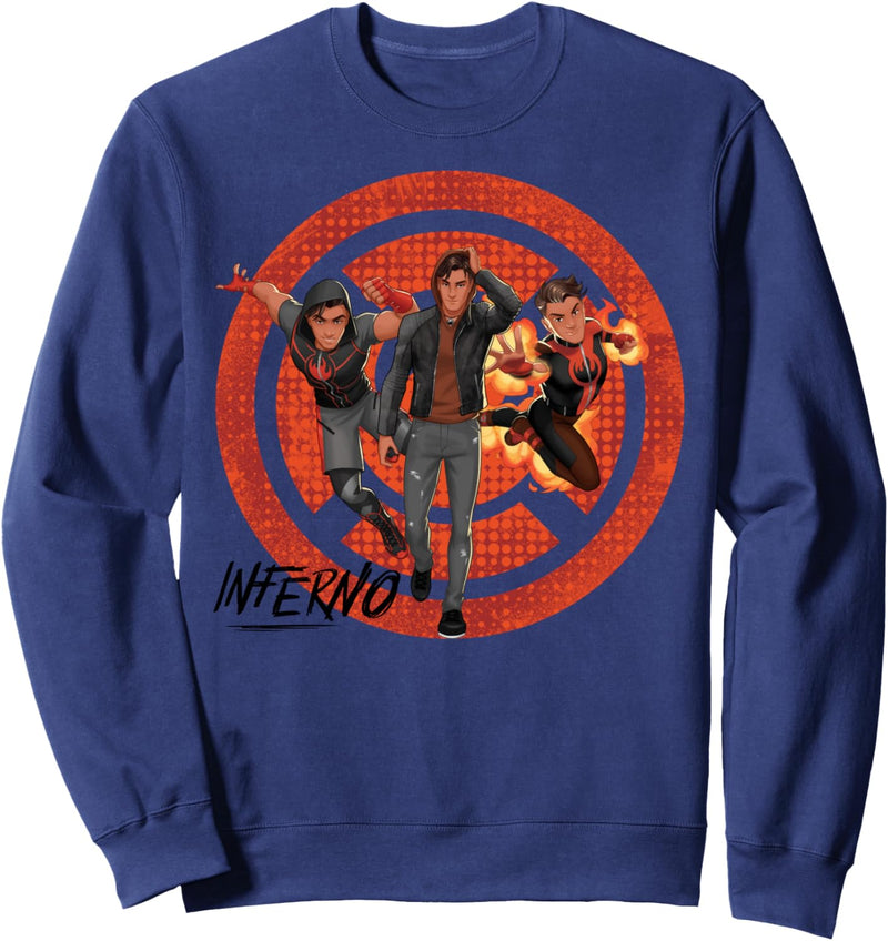 Marvel Rising Secret Warriors Inferno Symbol Collage Sweatshirt