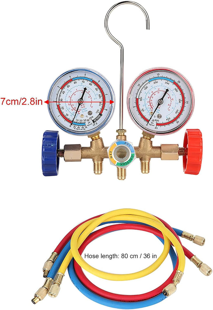 Vakuumpumpe Manifold Gauge Set, Fydun Kältemittel Klimaanlagen Werkzeuge AC Diagnose Manifold Anzeig