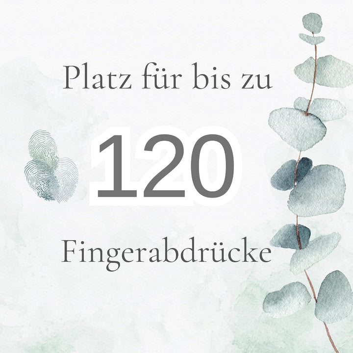 KATINGA Leinwand zur Hochzeit – Bild für Fingerabdrücke mit Baum - Personalisiert oder mit „Unsere G