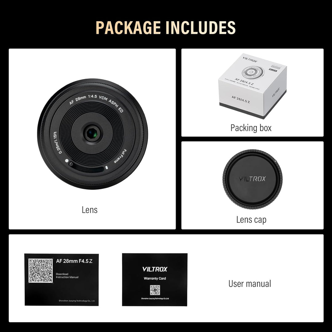 VILTROX 28mm F4.5 Full-Frame STM Autofokus Objektive für Nikon Z Mount Kamera Objektive Camera Lense