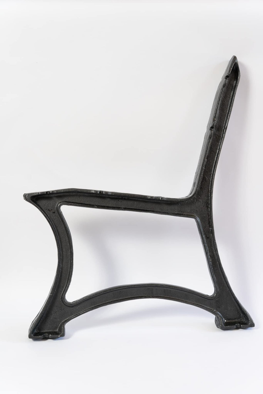 SEZAM Bankfüsse aus Gusseisen Schwarz x 2 Stück, mit Rückenlehne - 56 x 41 x 69 cm, für 5 Holzbankbr