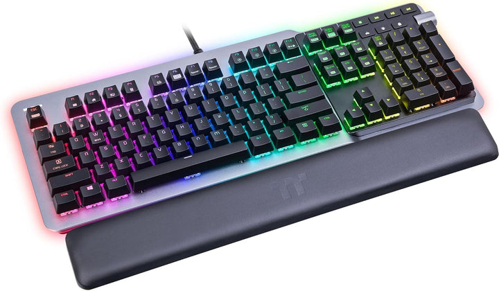Thermaltake Argent K5 MX Speed Silver Mechanische Gaming-Tastatur RGB Cherry MX Speed Silver Switch