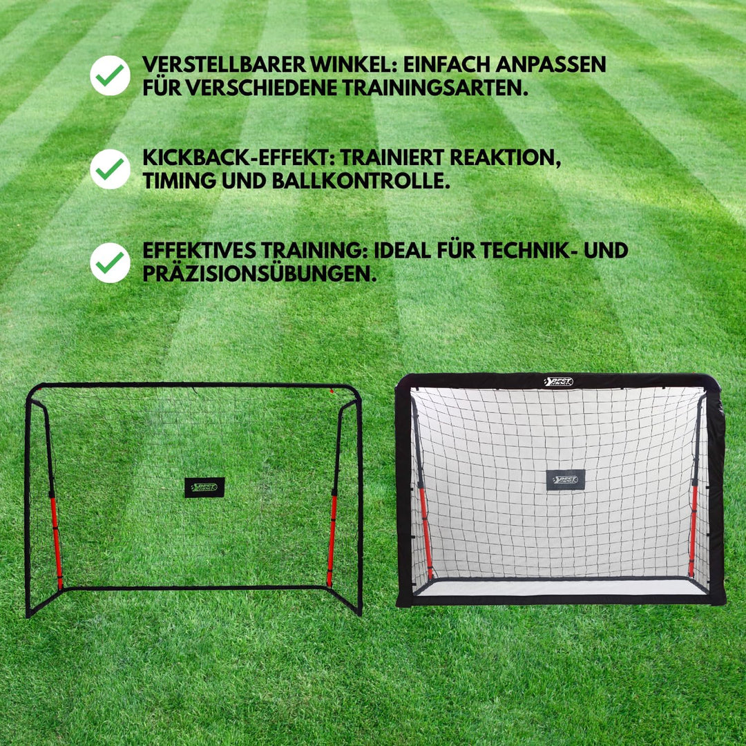 Best Sporting Rebound Fussballtor I Fussball Tor 213 cm x 153 cm x 76 cm I Fussballtor gross I Hochw