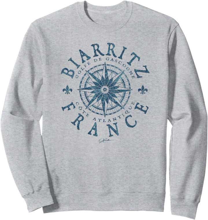 JCombs: Biarritz, Frankreich, Kompassrose Sweatshirt