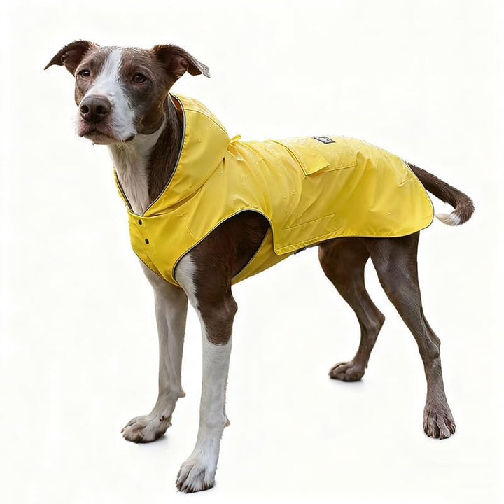 Hunde-Regenmantel, nicht steif, superweiche Haptik, reflektierend, verstellbar, leicht zu tragen, Lo