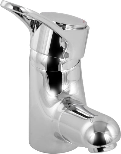 AquaSu Einhandmischer Garda für Waschtisch mit Geschirrbrause | Niederdruck | Chrom | Wasserhahn | E