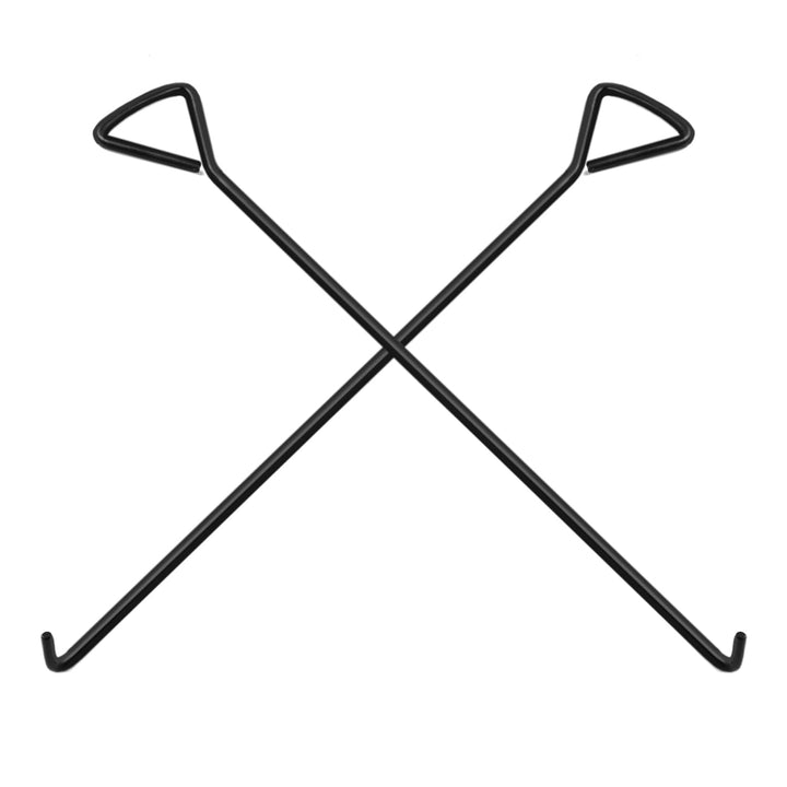 MaxAwe 2 Stk 80cm Kanaldeckelheber, Kanalhaken Schachthaken Gullihaken Schachtdeckelhaken Schachtdec