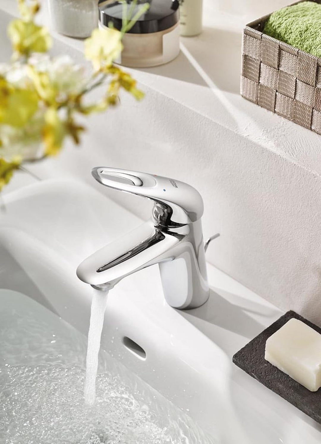 GROHE Eurostyle Badarmaturen - Einhand-Waschtischbatterie (DN 15, S-Size, Einlochmontage) chrom,3355