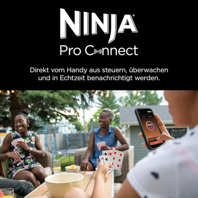 Ninja Woodfire Pro Connect XL Elektrischer BBQ Smoker Grill, App-Steuerung, digitaler Temperaturfühl