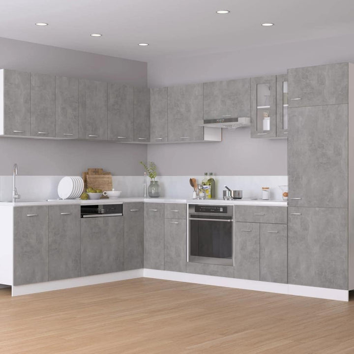 homiuse Schubunterschrank Betongrau 30x46x81,5 cm Kommode KüChenschrank Kommode Mit Schubladen Kommo