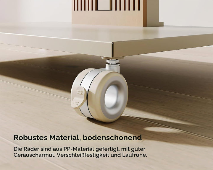 FITUEYES DESIGN Rollen 4er Set mit Bremse, M8 Gewinde, bis 80 kg belastbar, 360° Lenkrollen für Möbe