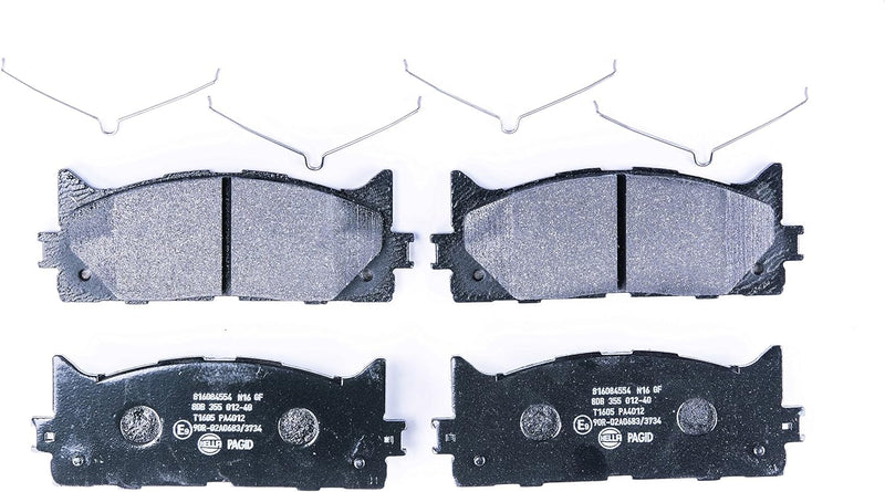 HELLA PAGID 8DB 355 012-401 Bremsbelagsatz - T1605 - Dicke/Stärke: 17.6mm - Bremssystem: Akebono - f