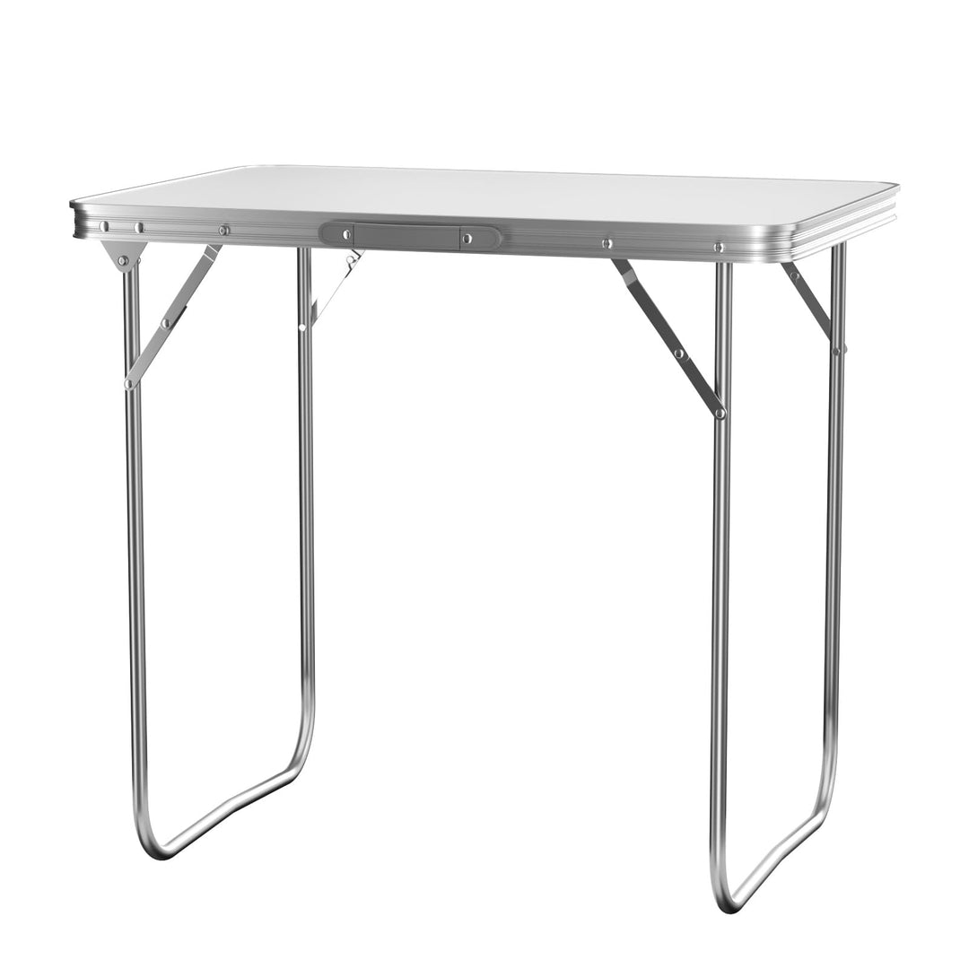 Campingtisch Klapptisch 80 x 60 cm, Höhe 69cm, Stahlrahmen Anti-Rost Tragbarer Laptoptisch, Klapptis