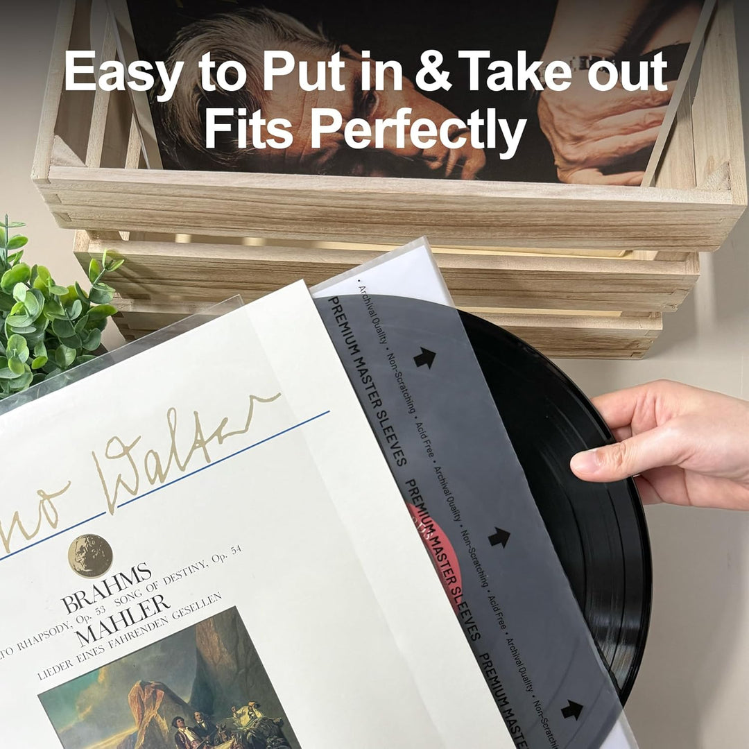 Schallplatten Innenhüllen 12 Zoll, 50 Stück Lp Schutzhüllen, Master Schallplatten Hüllen aus 3-Lagig