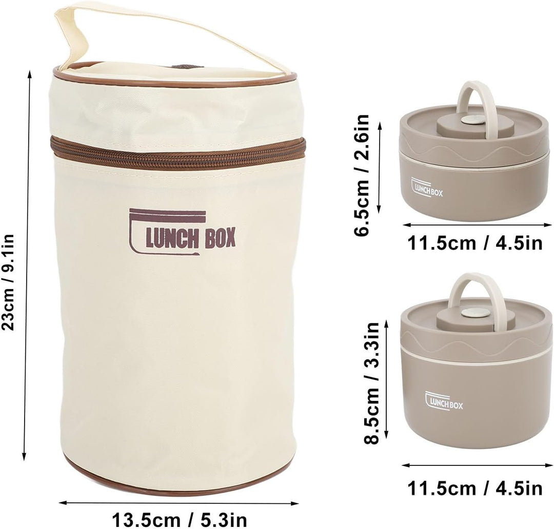 Thermo Lunchbox, Sealed Insulated Lunch Container 304 Edelstahl Thermo Box mit Thermotasche für Wärm