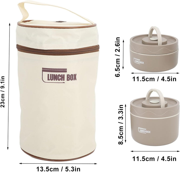 Thermo Lunchbox, Sealed Insulated Lunch Container 304 Edelstahl Thermo Box mit Thermotasche für Wärm