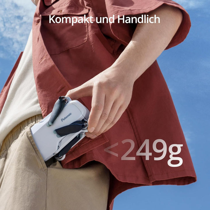 Potensic ATOM GPS Drohne mit 4K Kamera&3-Achsen-Gimbal, Unter 249g, 6KM FPV Übertragung, Visuelles F