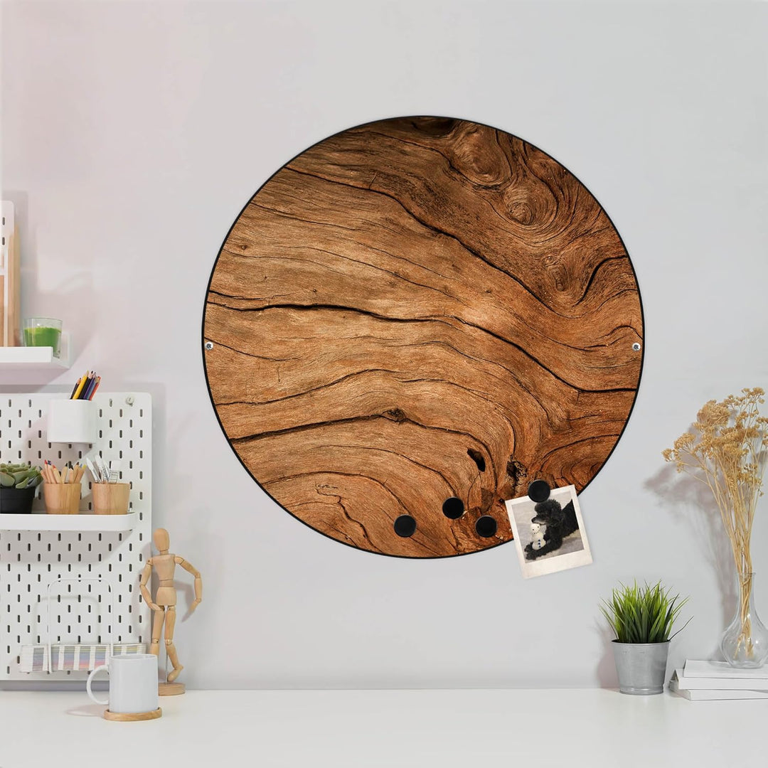 banjado® Magnettafel Ø 47cm schwarz/Magnetwand aus Metall/Magnetpinnwand als Memoboard Pinnwand Magn