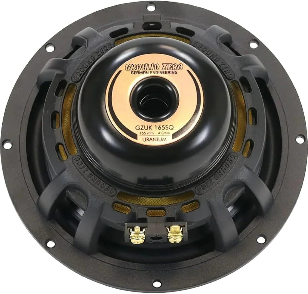Ground Zero GZUK 165SQ - 16,5 cm Tiefmitteltöner-Lautsprecher mit 180 Watt (RMS: 120 Watt)