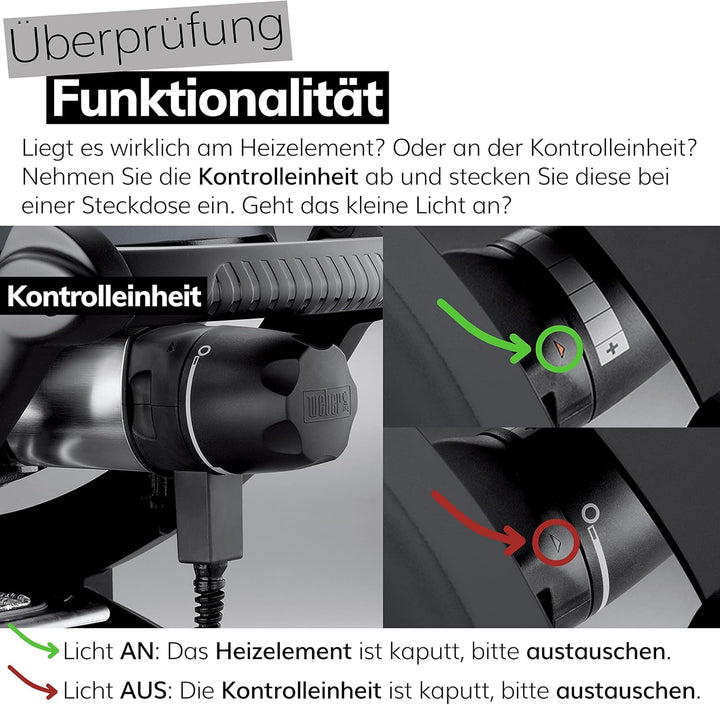 Weber Heizelement [Original Ersatzteil] für Elektrogrill Q 240 und 2400 66816 [1 Stück] mit Schraube