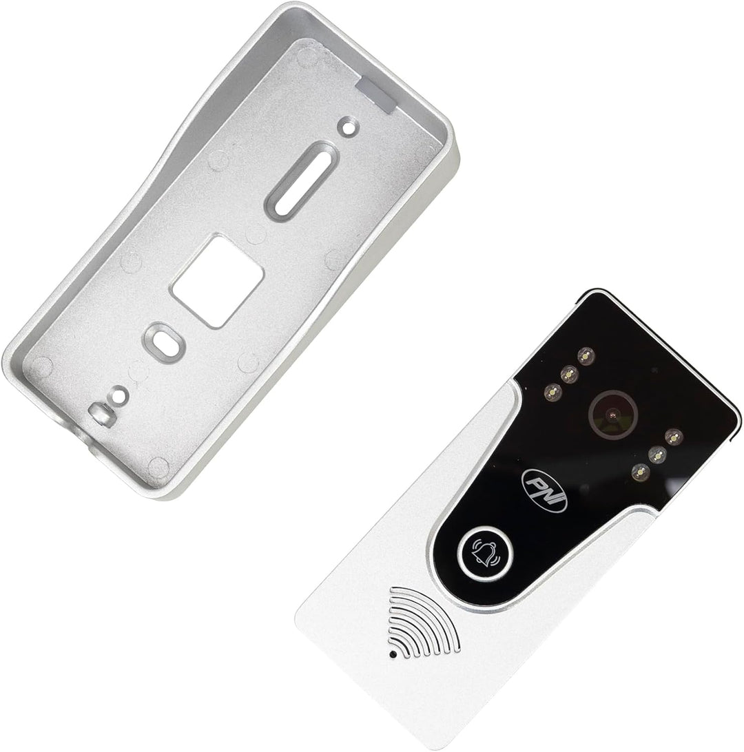 PNI DF780 Video-Gegensprechanlage mit 1 Monitor, 7-Zoll-1080p-Touchscreen, Kartensteckplatz, IP65 un
