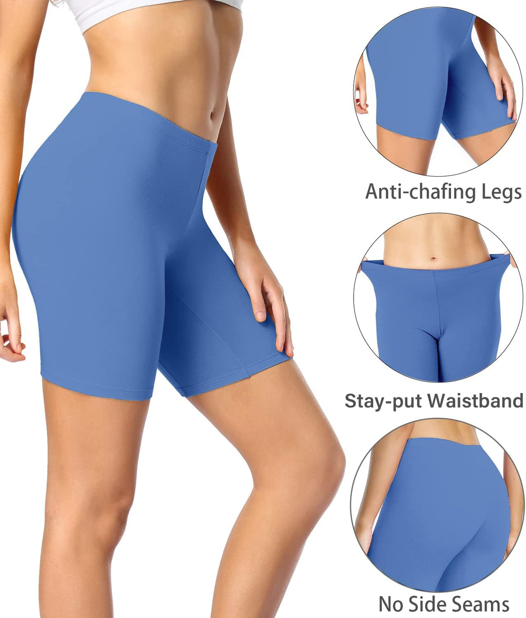 wirarpa Radlerhose Damen Kurz Baumwolle Boxershorts Unter Kleid Rock Unterhosen mit Bein Anti Scheue