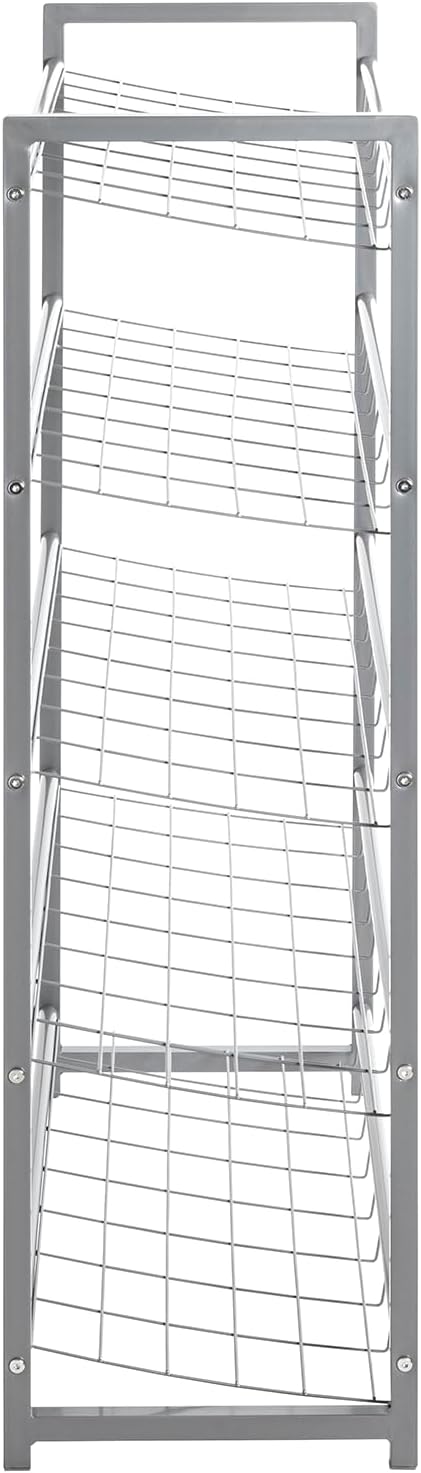 HAKU Möbel 38728 Schuhregal 80 x 30 x 106 cm, alu, 80 x 30 x 106 cm