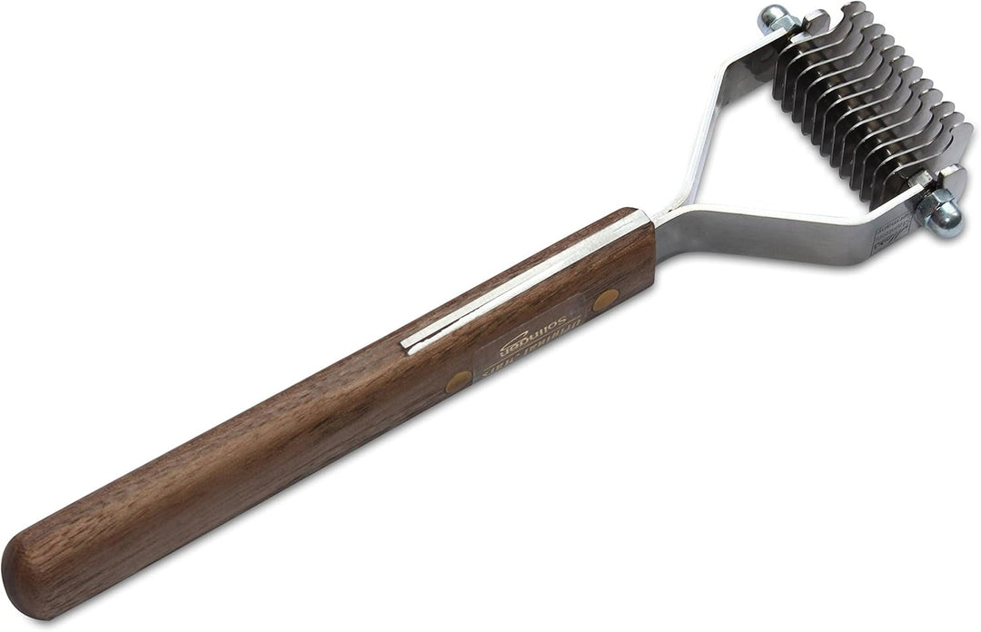 Mars Coat King stumpf, Edelstahl Klingen mit Holzgriff 12-Blade Medium, 12-Blade Medium