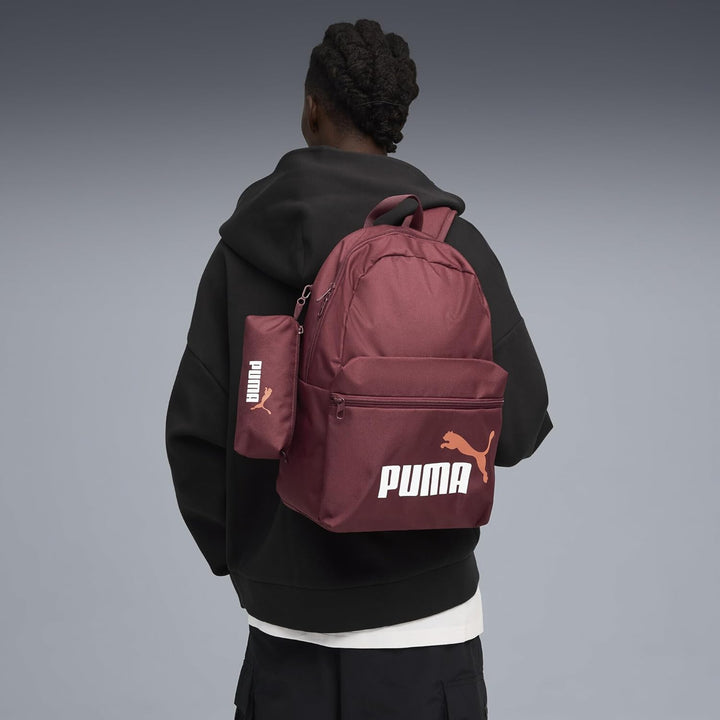 PUMA Unisex Phase Backpack Set Klassische Rucksäcke (1er Pack) Einheitsgrösse Rubinrot Schimmerndes