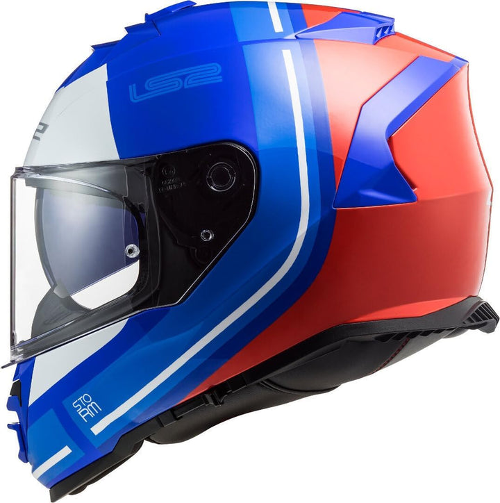 LS2 Unisex Storm Slant Motorradhelm, XS rot / blau