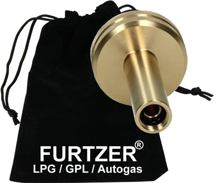 Furtzer LPG GPL Autogas Tankadapter M16 Dish lang Adapter mit Stoffbeutel