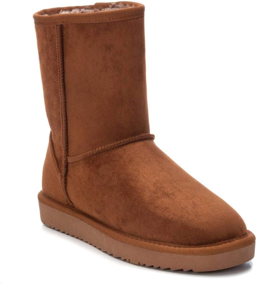 XTI - Chelsea Stiefel aus Stoff mit Absatz für Damen. 37 EU Braunes Kamel, 37 EU Braunes Kamel
