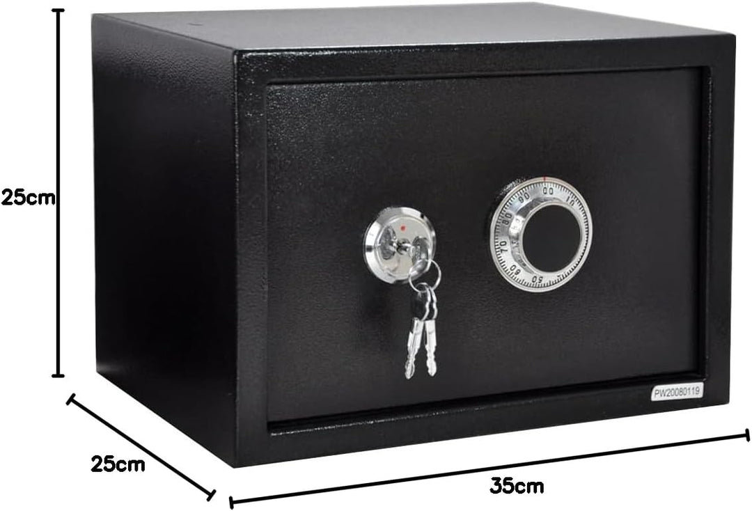 Tresor Möbeltresor Safe Mechanisches Kombinationsschloss + Doppelbartschloss Schranksafe Geldschrank