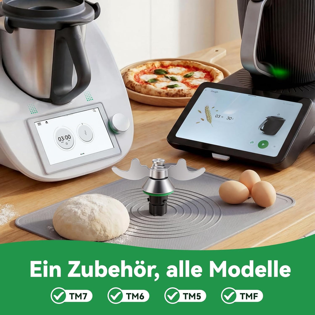 Messer für Thermomix TM7, Teigmesser TM6, Mixmesser Ersatz Zubehör passend für Thermomix TM6,TM5,TMF