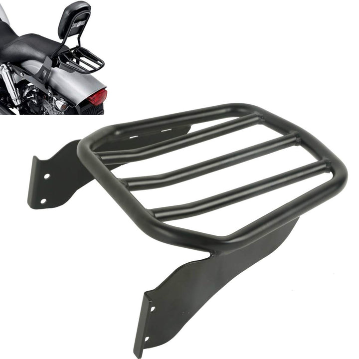 XMT-MOTOR Rückseite Gepäckträger Motorrad Schwarz für Harley Davidson Softail Fat Boy '07-'17 Softai