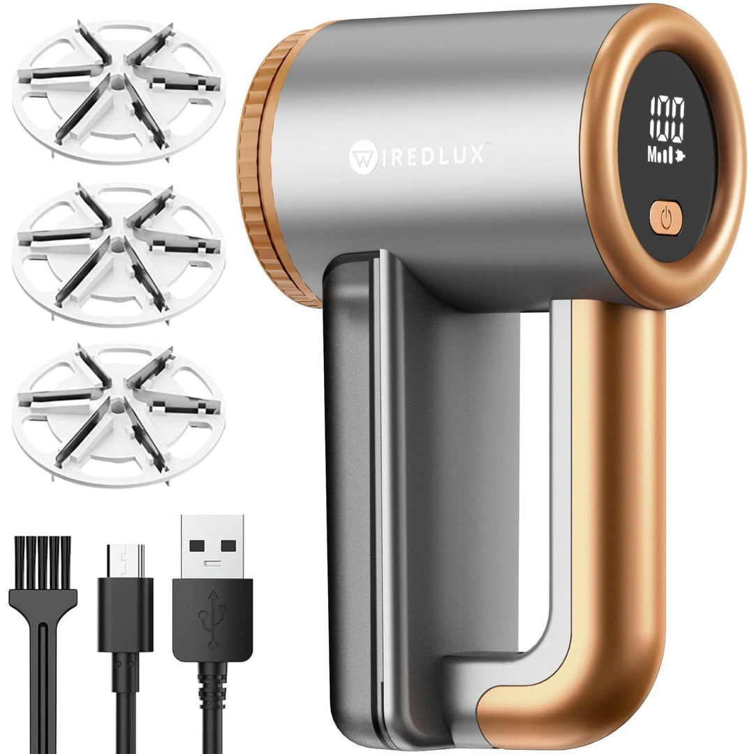 Fusselrasierer Elektrisch WiredLux - Wiederaufladbarer Fusselentferner für Kleidung & Möbel - Einste
