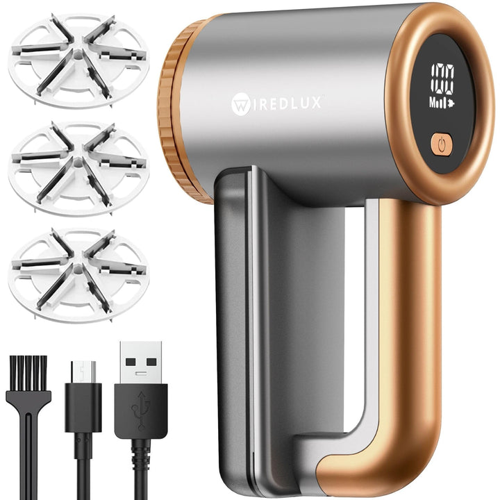 Fusselrasierer Elektrisch WiredLux - Wiederaufladbarer Fusselentferner für Kleidung & Möbel - Einste