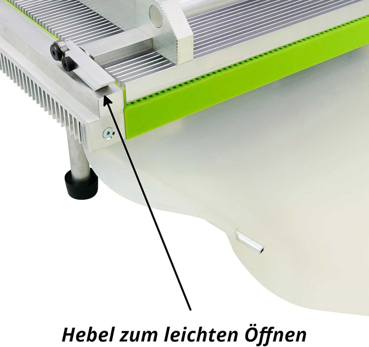 Mittelwandpresse mit Zellmass 4,9 mm. Ihre Mittelwand ist selbst individuell zuschneidbar. Stellen S