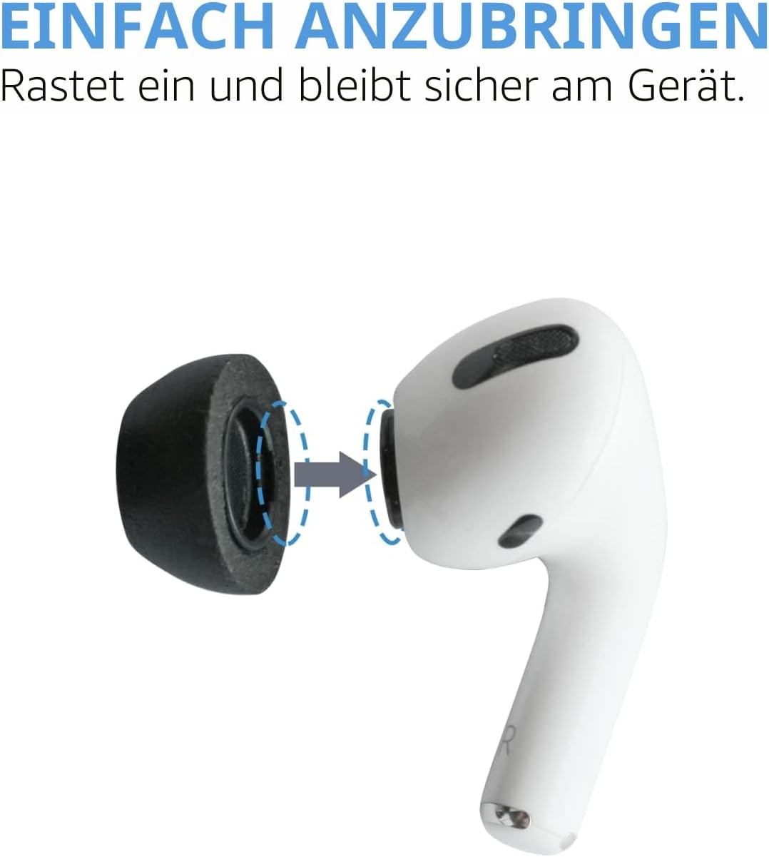 Comply Premium Schaumstoff-Ohrpassstücke, kompatibel mit AirPods Pro, Version 2.0, kleine Grösse, 3