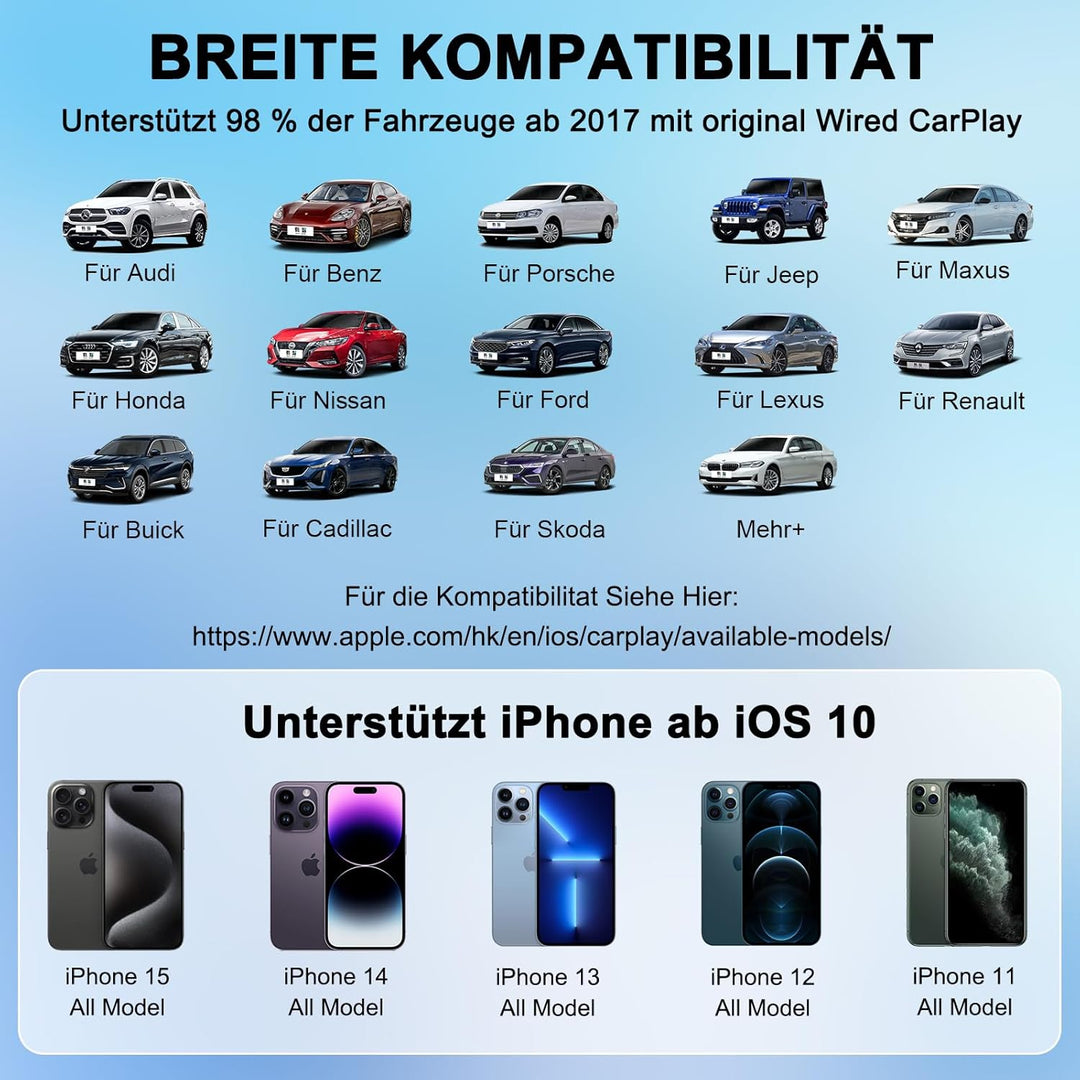 iPhone Wireless CarPlay Adapter, Wireless CarPlay Adapter Dongle für OEM, CarPlay Wireless Adpater f