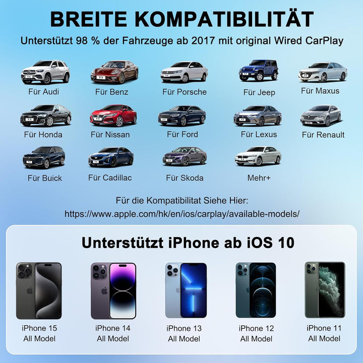 iPhone Wireless CarPlay Adapter, Wireless CarPlay Adapter Dongle für OEM, CarPlay Wireless Adpater f