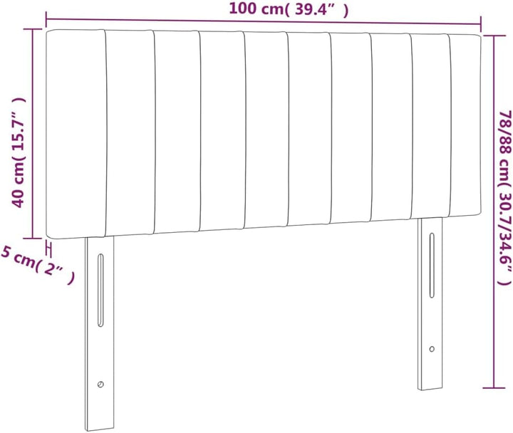 vidaXL Kopfteil, Bettkopfteil mit Holzbeinen, Höhenverstellbar Polsterkopfteil für Bett, Betthaupt B