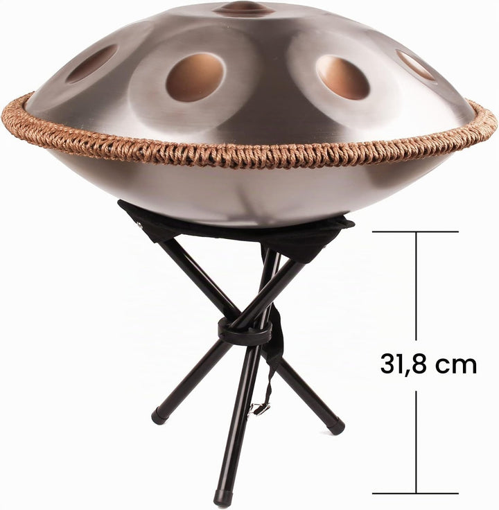 Handpan 432 HZ Fortgeschrittene, Stahltrommel 12 Töne 22 Zoll, Hand Pan in D-Moll, Hand Drum mit Dru