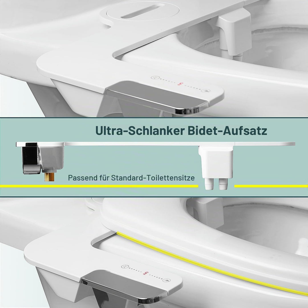 Bidet-Aufsatz für Toilette – nicht elektrischer Kaltwasser-Bidet-Toilettenaufsatz, einstellbarer Was