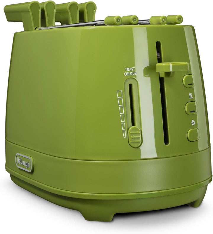 De Longhi CTLAP2203 Toaster mit Zange, 550 Watt. grün, Grün