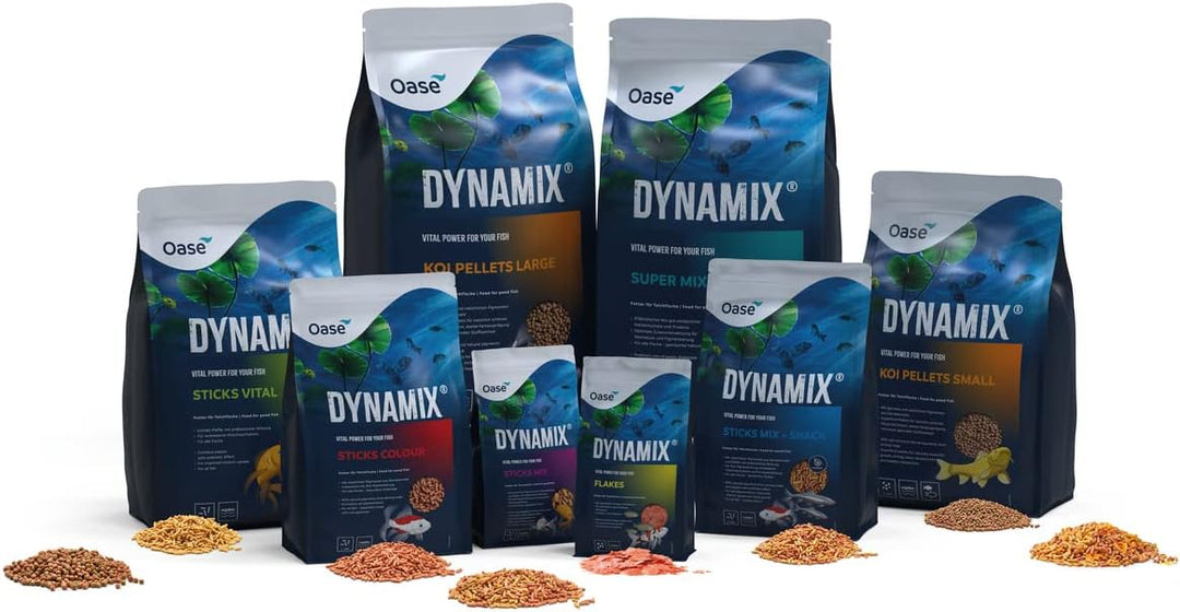 OASE Dynamix Sticks Mix 20 L, Fischfutter, Teichfischfutter, ideal bei gemischter Haltung von natur-