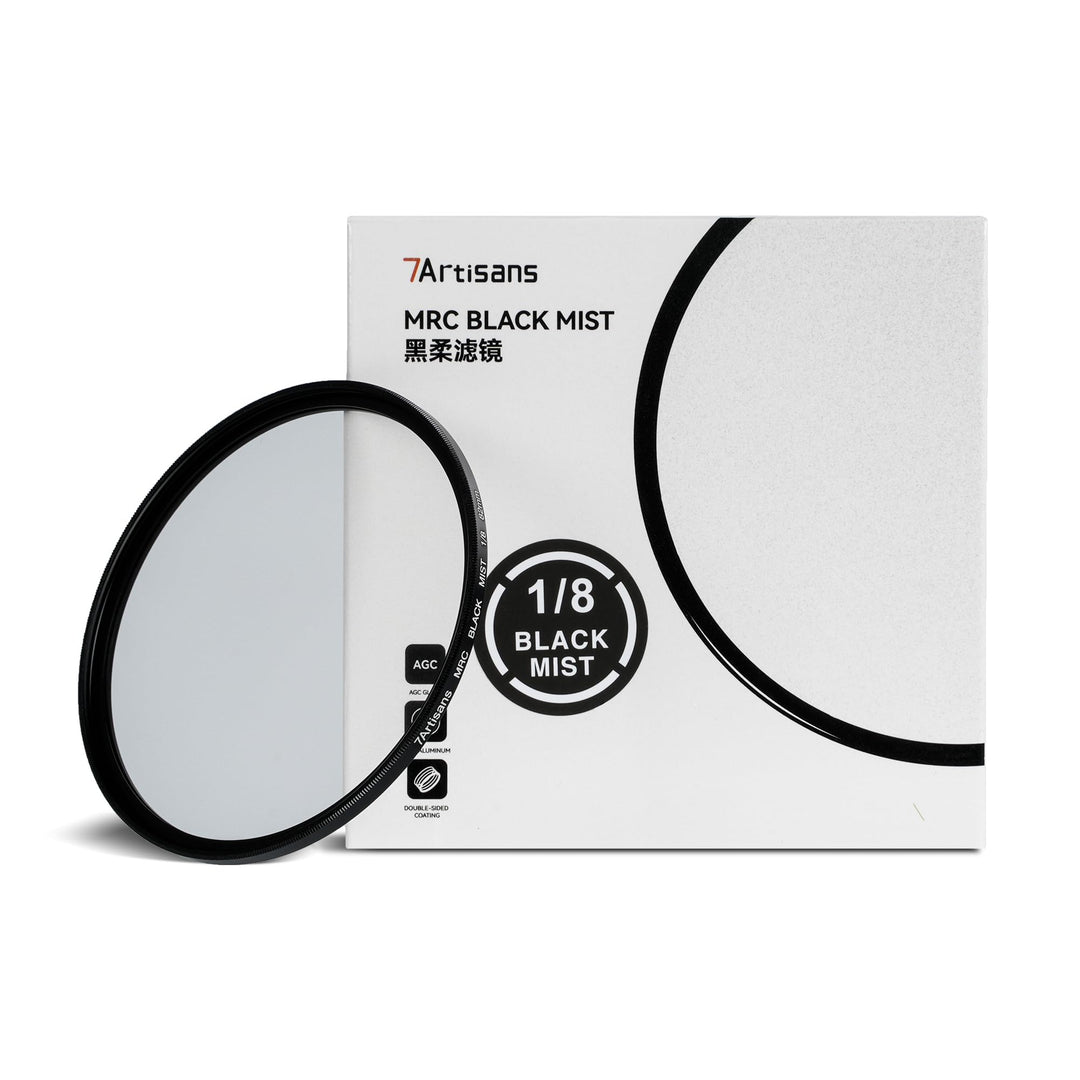 7artisans Black Mist Filter 1/8 Aluminiumlegierung, natürlicher weicher Diffusor-Effekt, weicher Fok